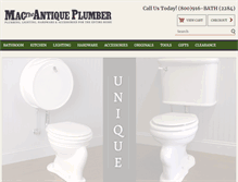 Tablet Screenshot of antiqueplumber.com
